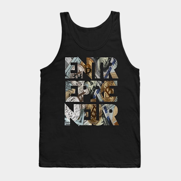 Eternal Entrepreneur : Cash x Bitcoin Tank Top by FOOTBALL IS EVERYTHING